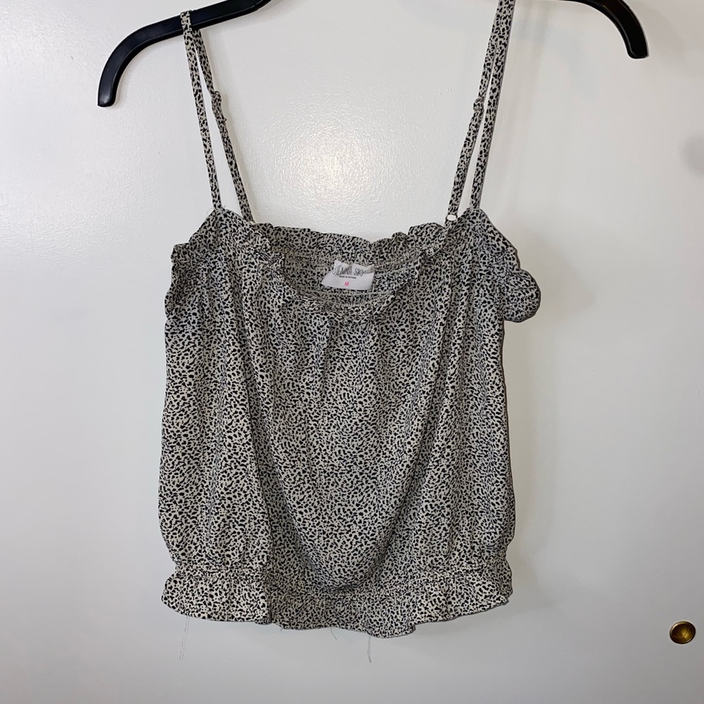 Black and white tank top